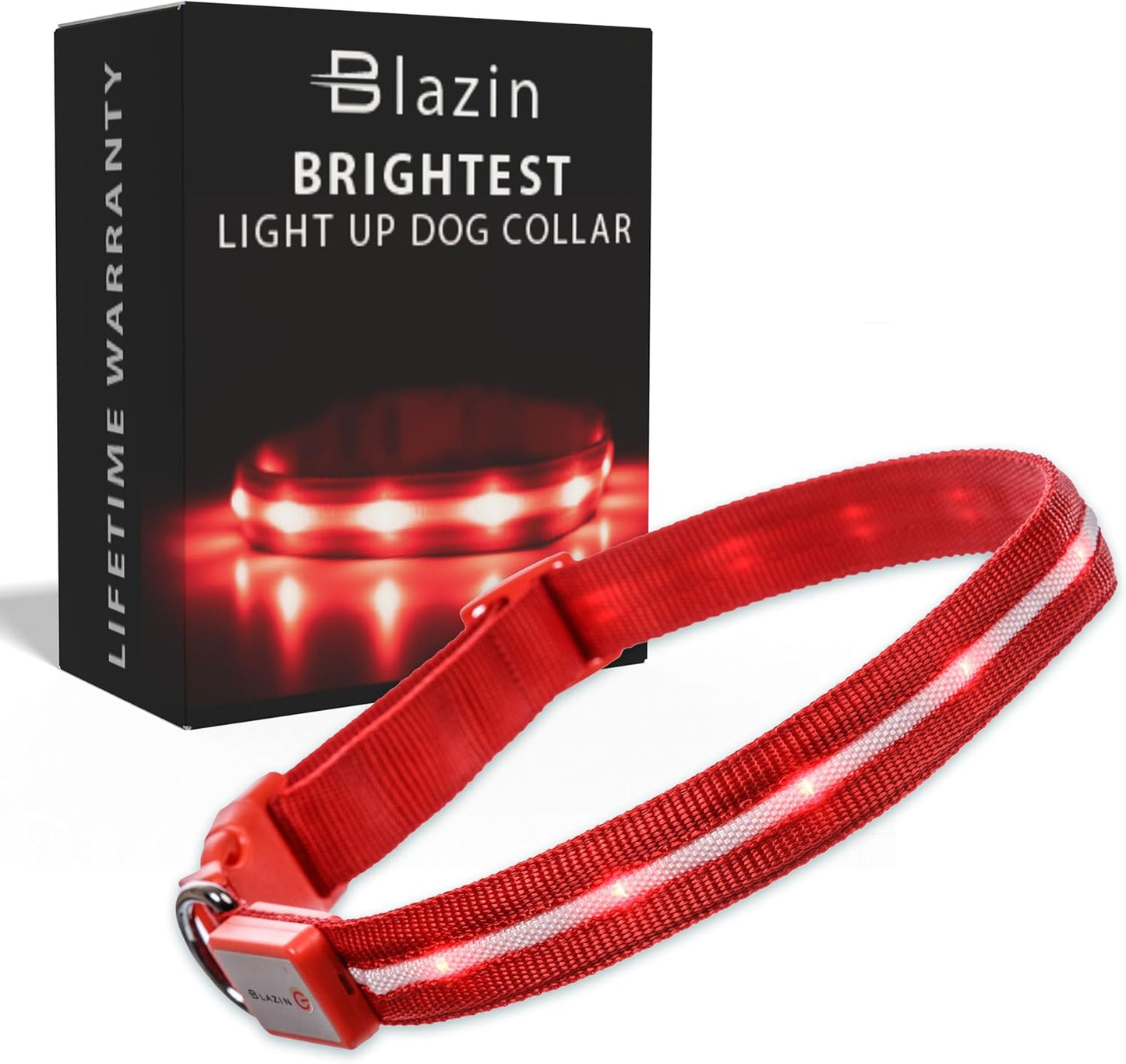 LED Dog Collar - USB Rechargeable - Waterproof