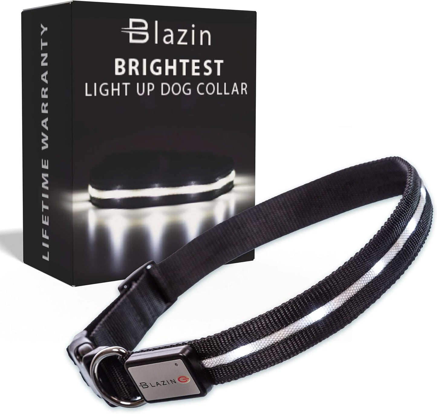 LED Dog Collar - USB Rechargeable - Waterproof