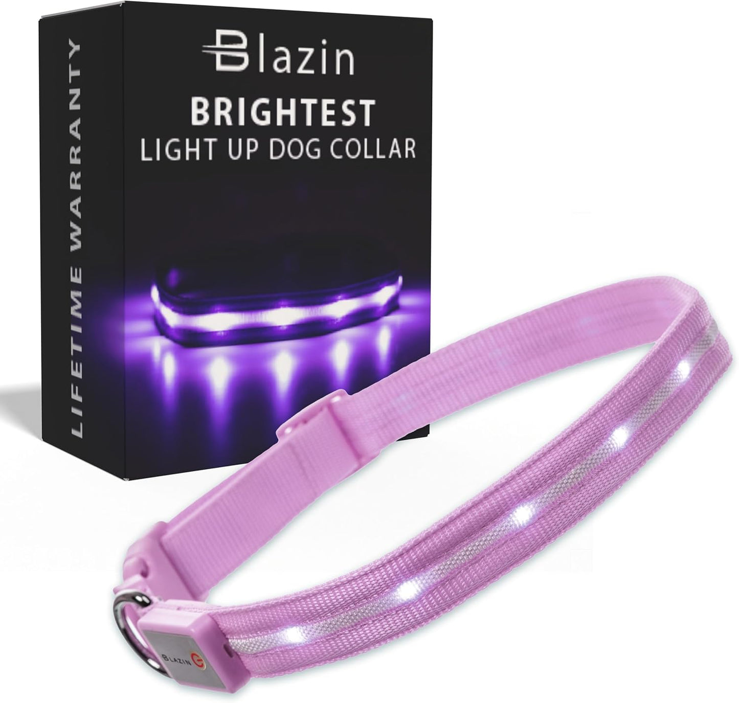 LED Dog Collar - USB Rechargeable - Waterproof 