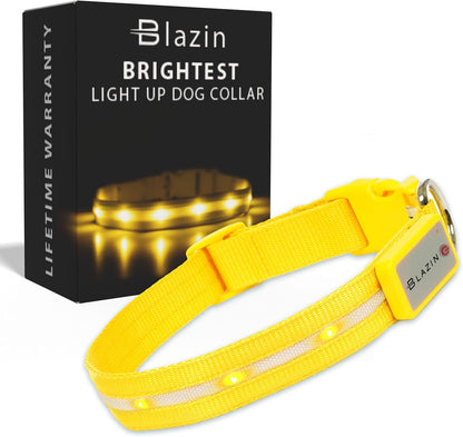 LED Dog Collar - USB Rechargeable - Waterproof 