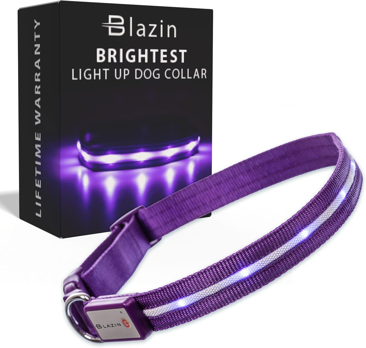 LED Dog Collar - USB Rechargeable - Waterproof 