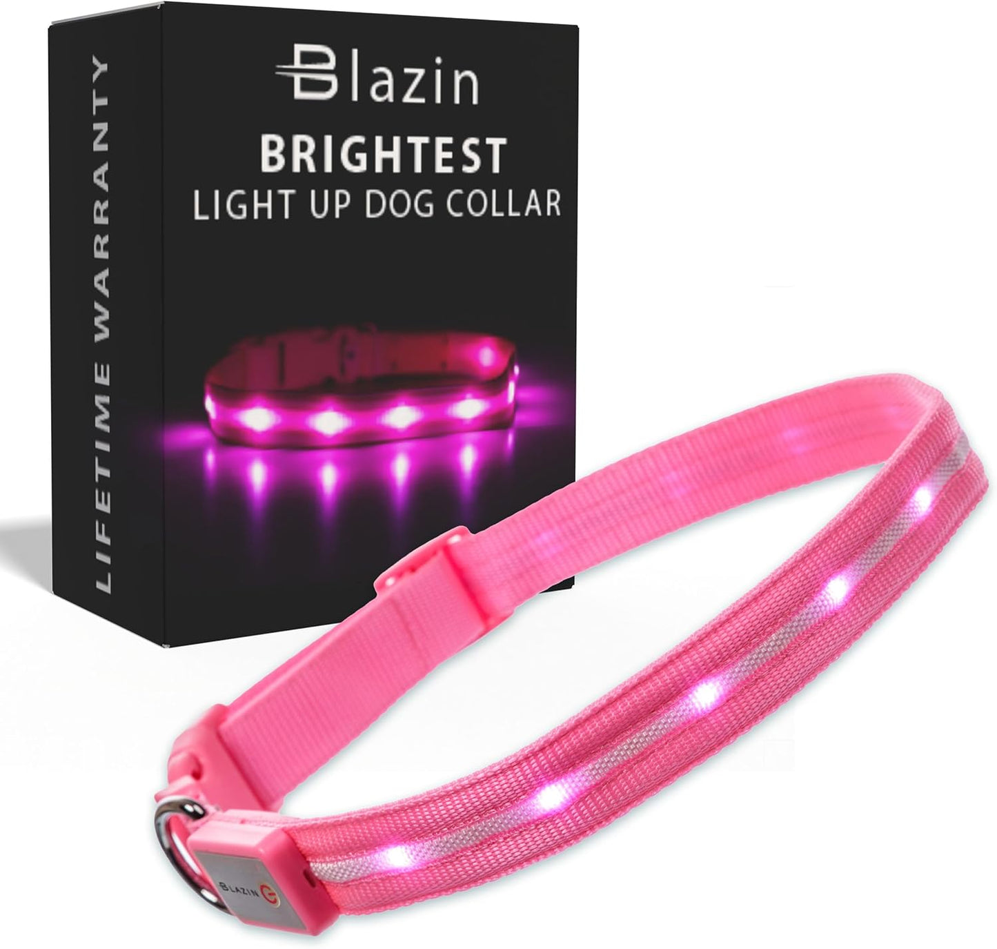 LED Dog Collar - USB Rechargeable - Waterproof 