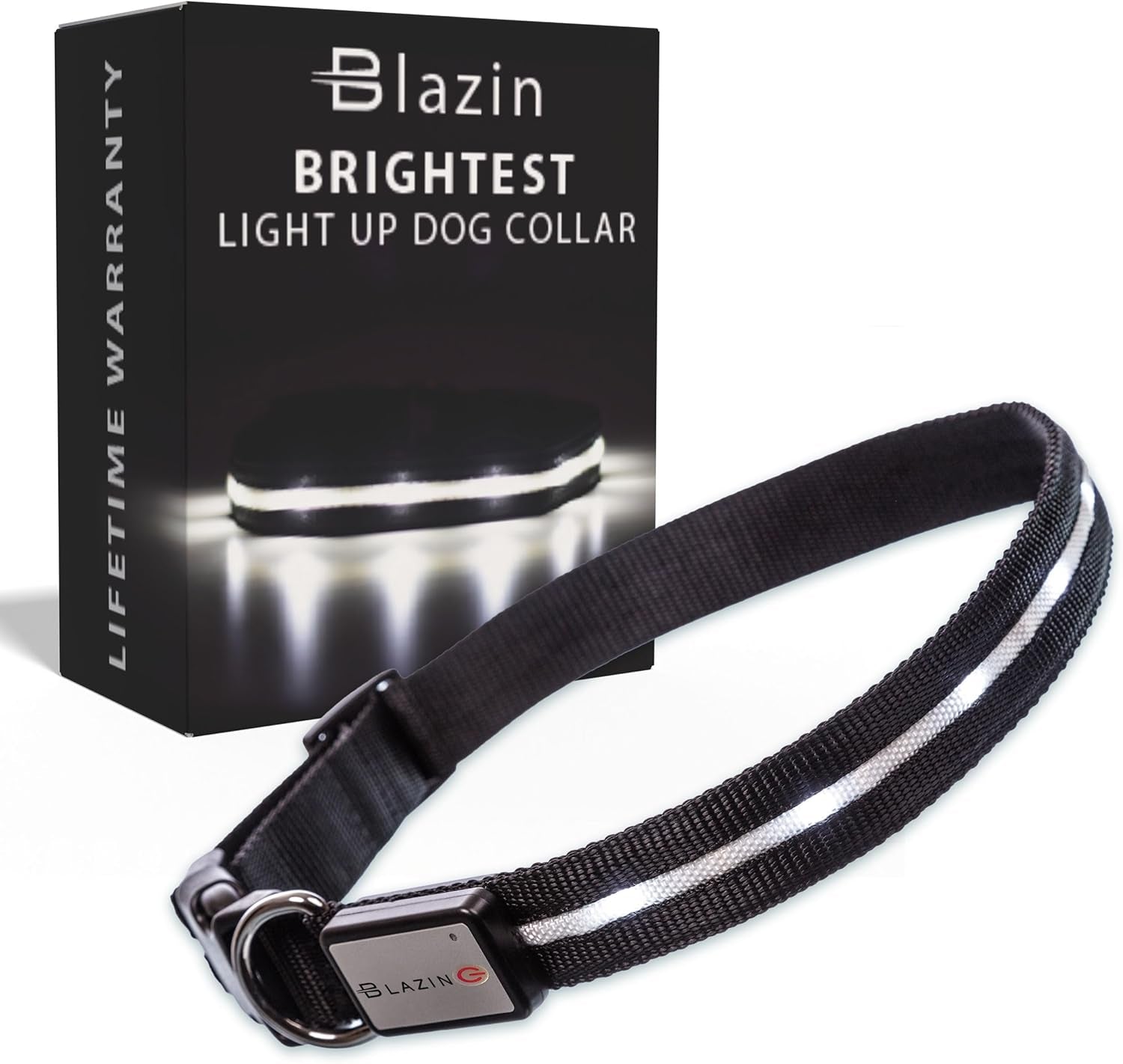 LED Dog Collar - USB Rechargeable - Waterproof 